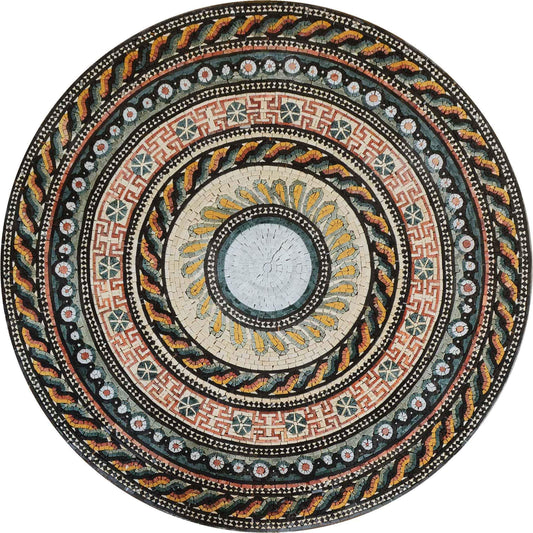 Geometric Mosaic Medallion - Peruvian