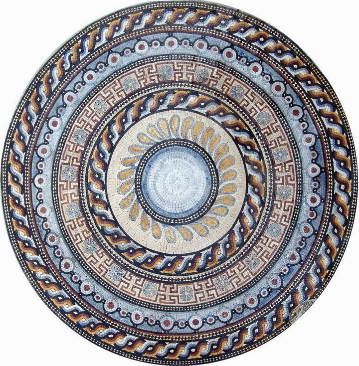 Greco-Roman Floral Medallion - Gael Mosaic