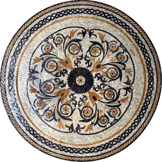 Decorative Botanical Rondure - Chelsea Mosaic