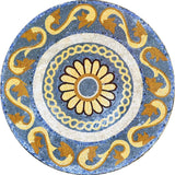 Round Roman Flower Mosaic - Caius