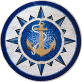  Anchor on Blue Background Nautical Mosaic 