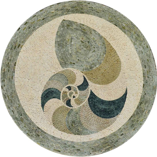 Nautilus Medallion Mosaic Marble