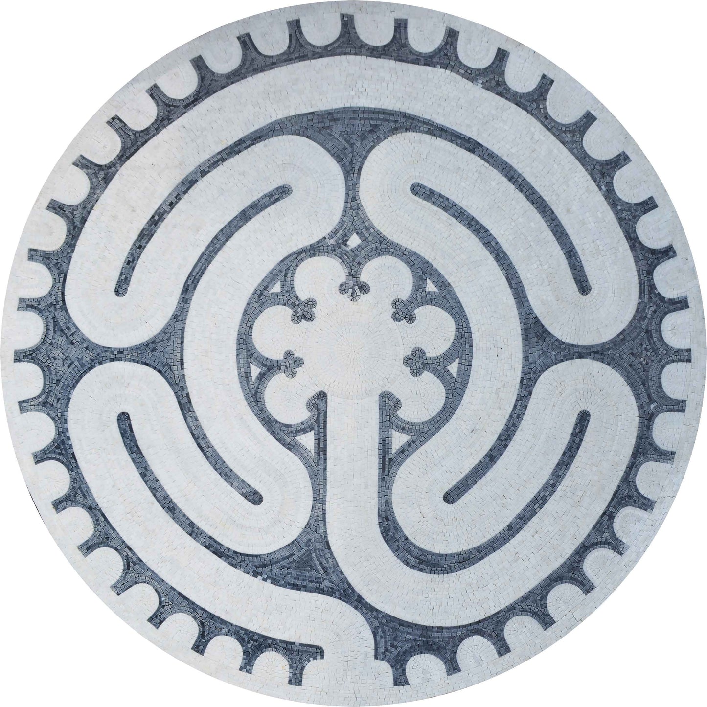 Mosaic Patterns _ Round Labyrinth 