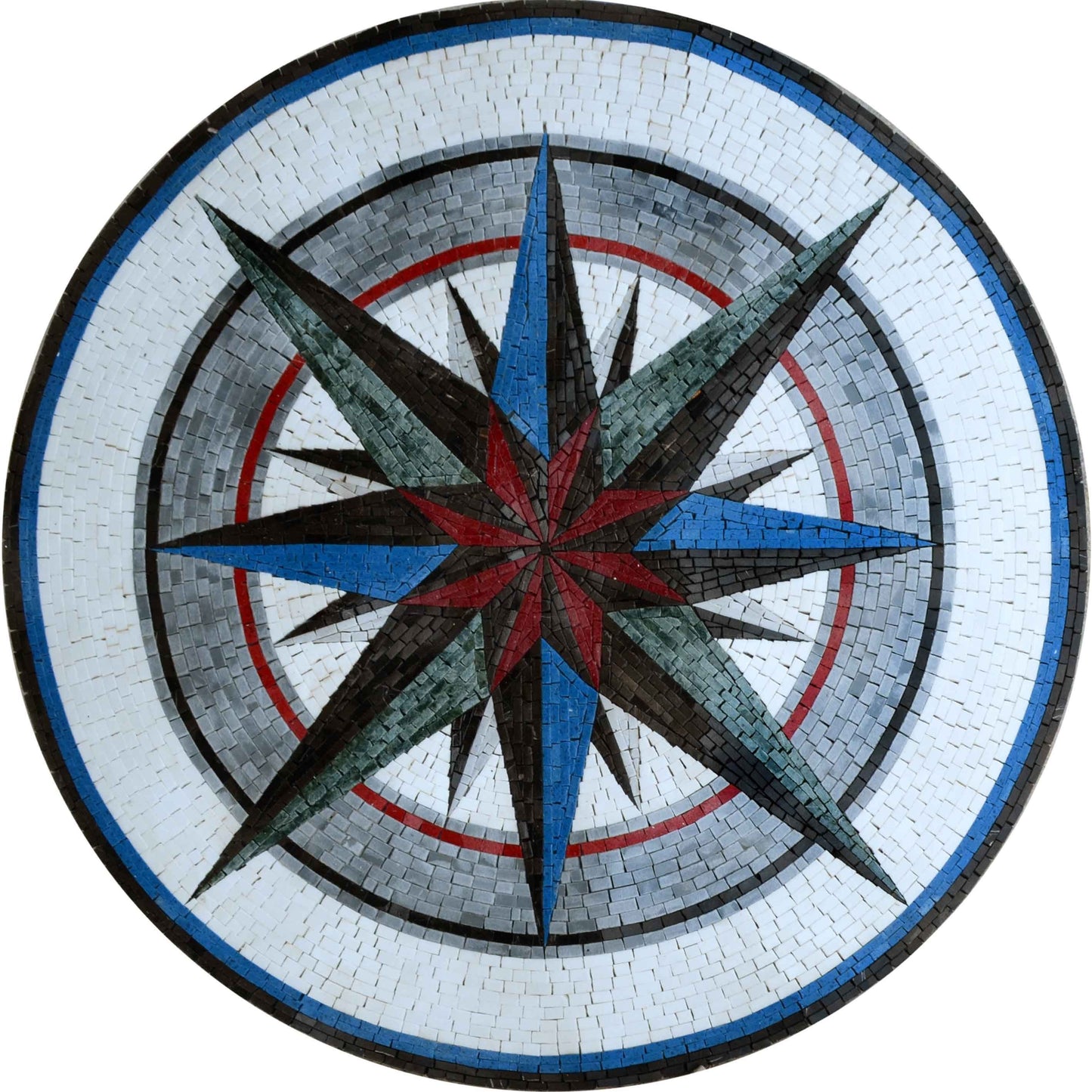Mosaic Medallion - The Wind Rose