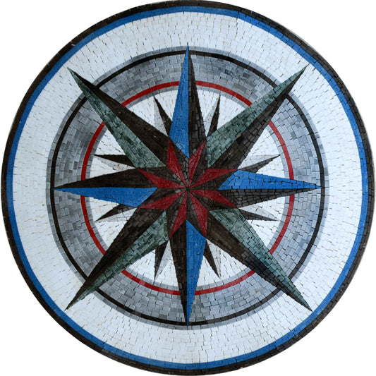 Mosaic Medallion - The Wind Rose