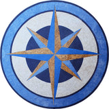 Mosaic Medallion - Azul Compass Design
