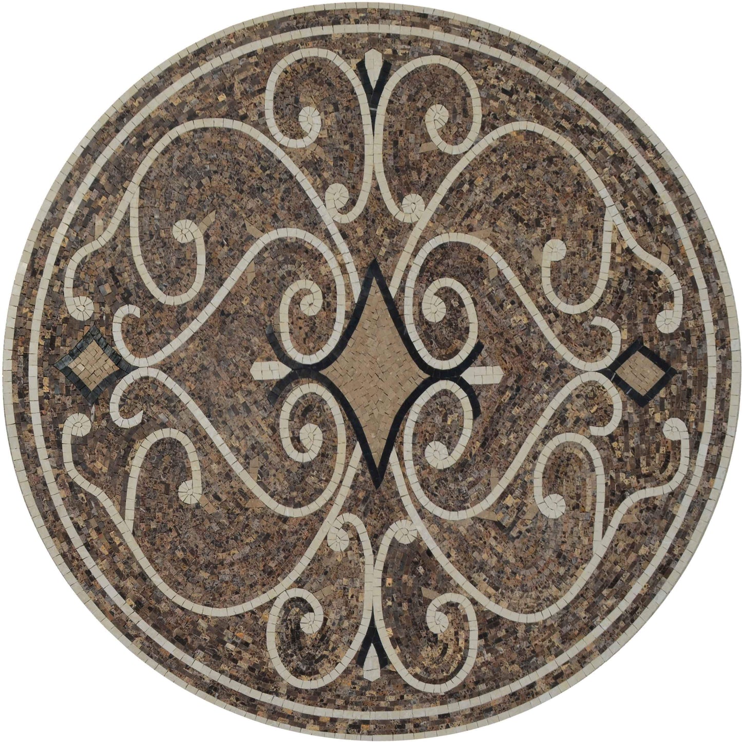 Heart of Swirls - Mosaic Medallion