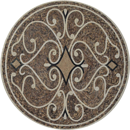 Heart of Swirls - Mosaic Medallion