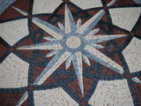 Compass Flower Mosaic Medallion Art