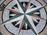 Mosaic Compass Medallion - Marina