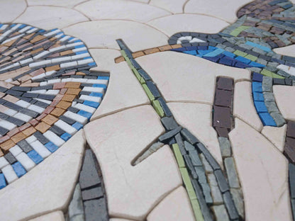 Bird Mosaic - Blue Hummingbird