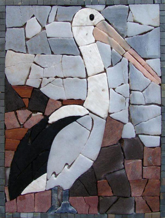 Mosaic Art for Sale - White Pelican