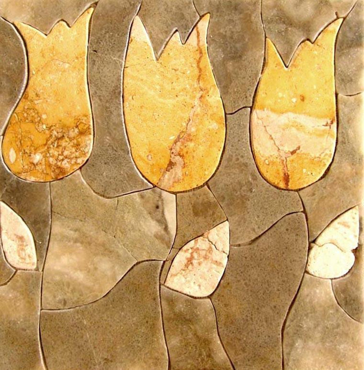 Yellow Tulips Stone Art- Pietra Dura Mosaic