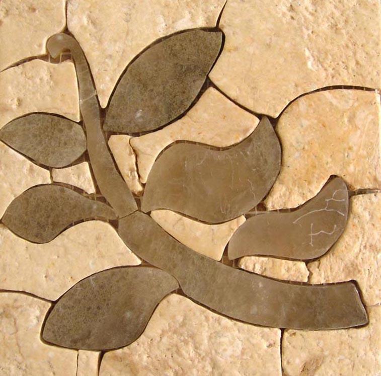 Mosaic Tile Art - Lonely Leaf