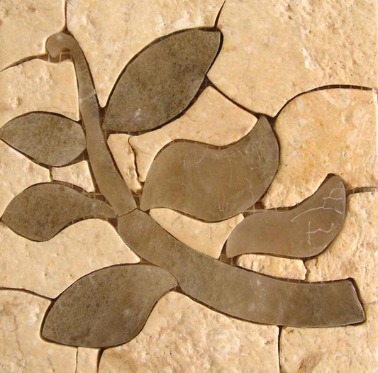 Mosaic Tile Art - Lonely Leaf