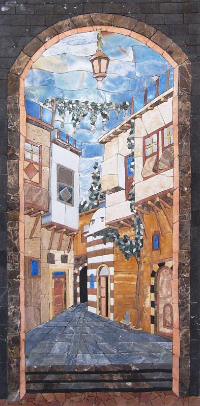 Amazing Petal Mosaic Village Wall Decor