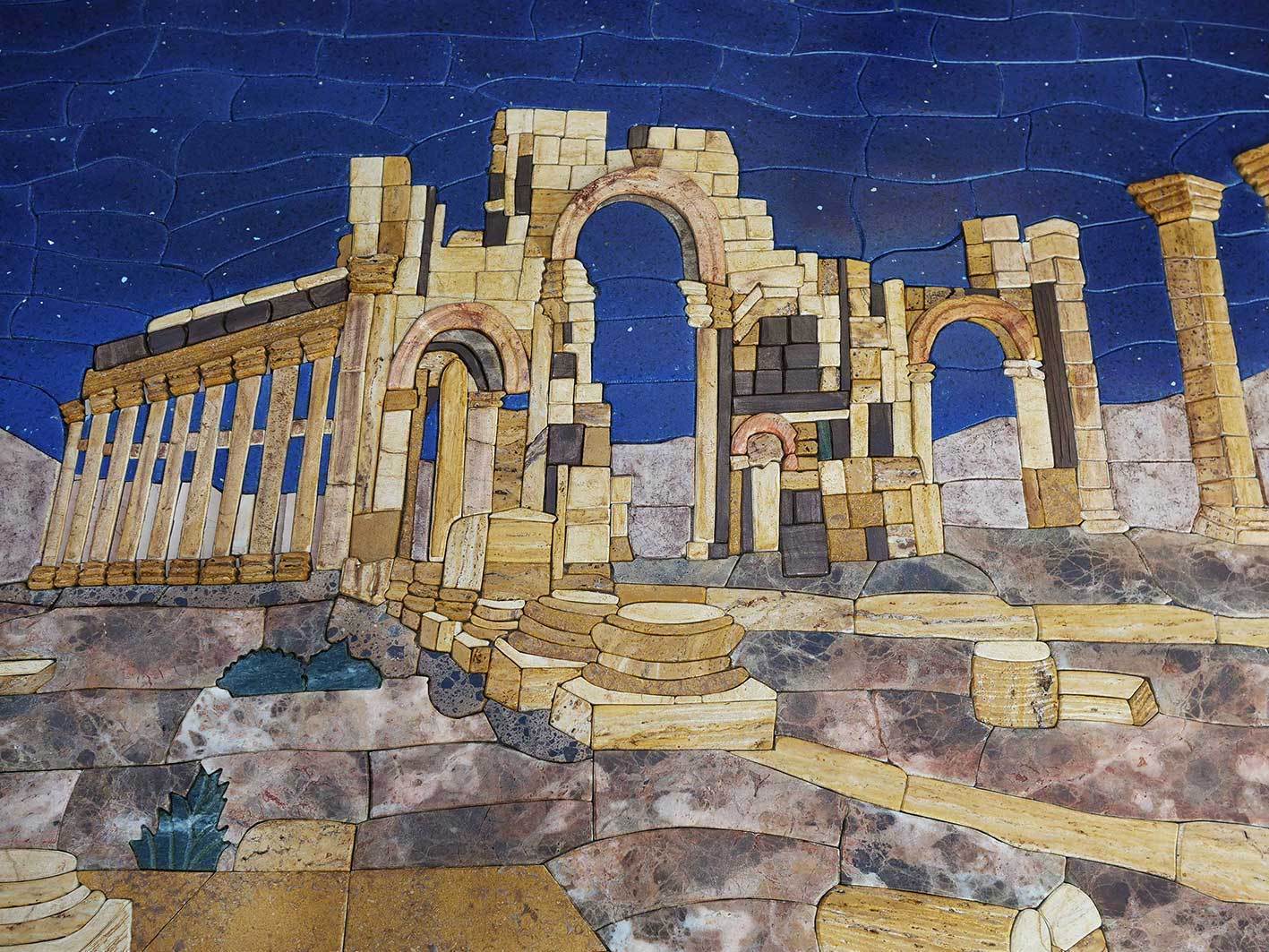 Stone Art Mosaic - Ruins Scene