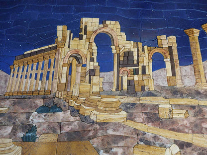 Stone Art Mosaic - Ruins Scene