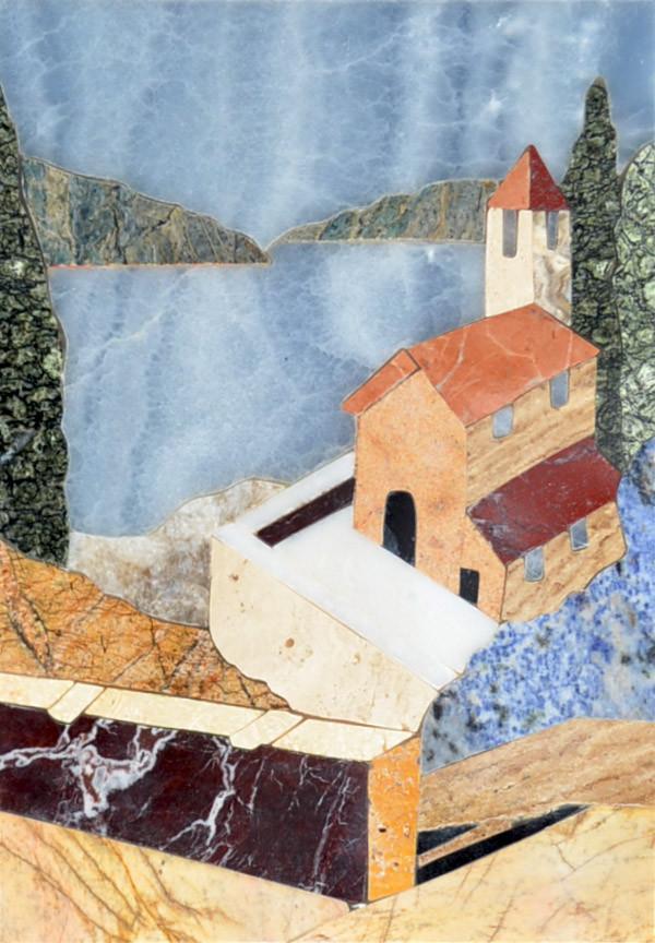 Pietra Dura Natural Scene Mosaic Art Semi Precious Stones
