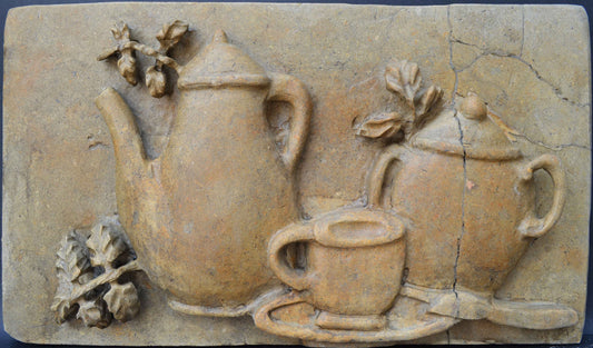 Kitchen Backsplash- Antique Sculpture || Mosaic