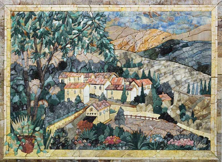 Pietra Dura Marvelous Natural View Mosaic