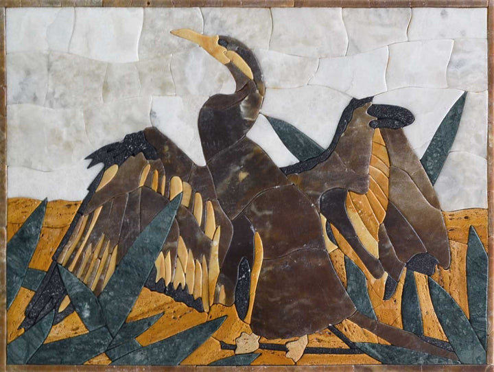 Mosaic Art for Sale - Petal Cormorant