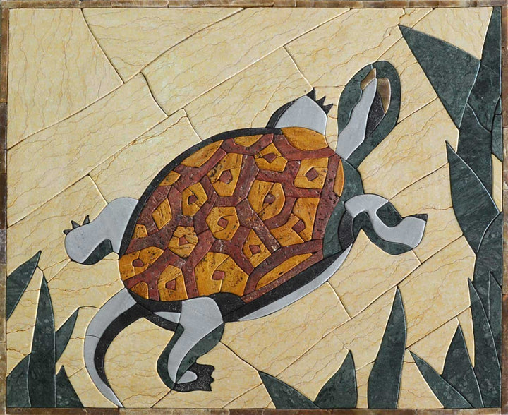 Animal Mosaic Designs - Petal Turtle