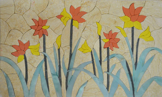 Mosaic Tile Art - Autumn Garden II