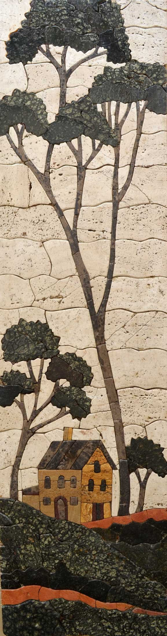 Mosaic Marble Art - House In The Woods