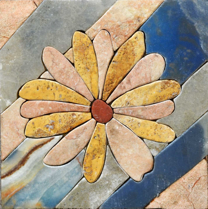 Mosaic Art Designs - Contrasting Daisies