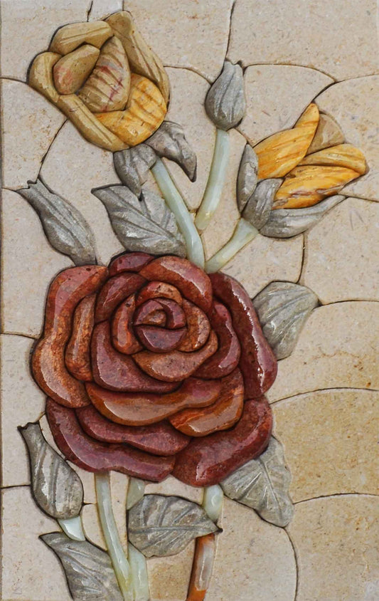 Mosaic Stone Art - 3D Wild Flower