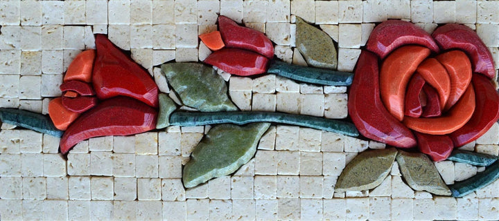 Stone Art Mosaic - 3D Rose