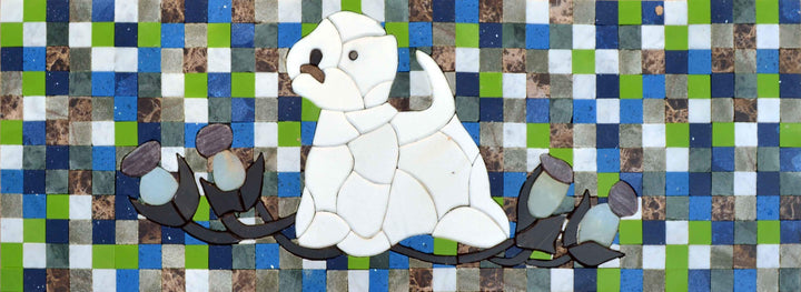 Custom Mosaic Art - White Terrier