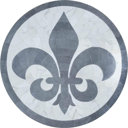 Mosaic Medallion - Fleur de Lys