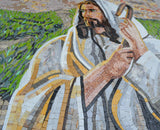 Modern Mosaic Icon - Jesus The Shepherd