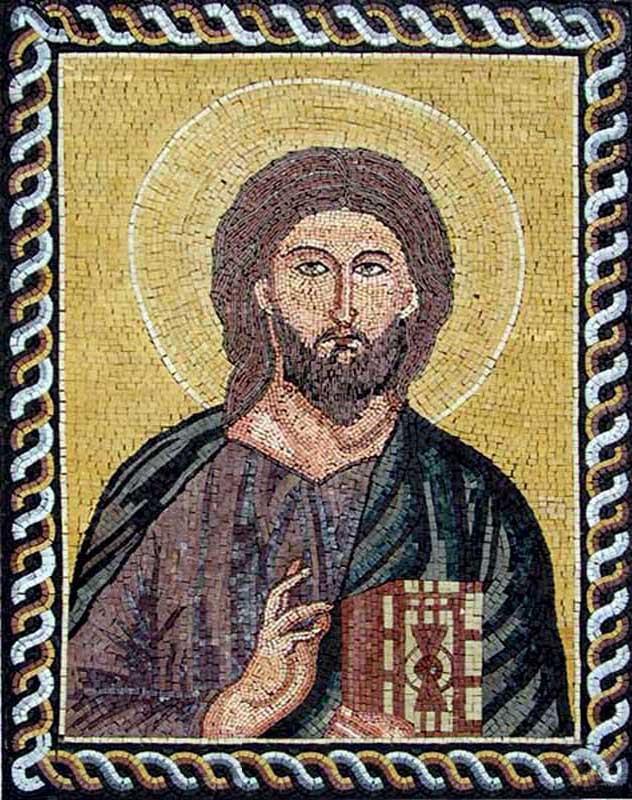 Jesus Icon Mosaic Art