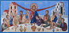 Mystical Supper Marble Mosaic Christian Art