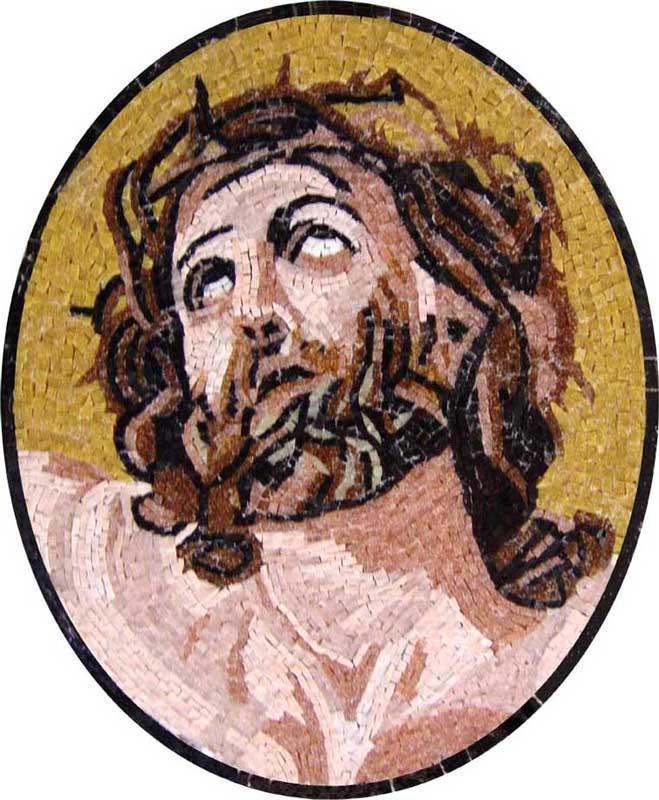 Jesus Christ Mosaic Medallion