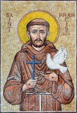 St Francis Religious Marble Mosaic