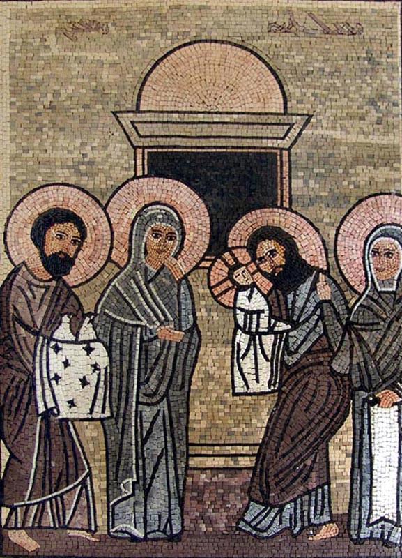 Christian Icon Mosaic Of Baby Jesus