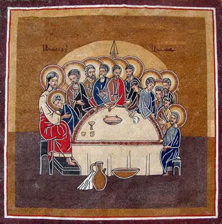 Religious Mosaic Of a version of the last supper