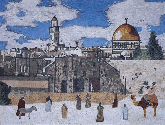 Biblical Jerusalem - Handmade marble Mosaic