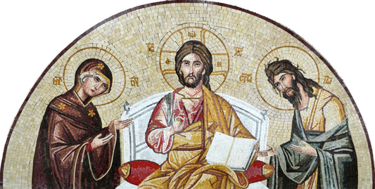 Jesus Preaching Christian Marble Mosaic