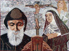 Saint Charbel and Rita Icon Mosaic