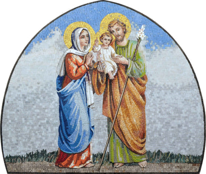 Mosaic Art - Jesus Mary and Joseph