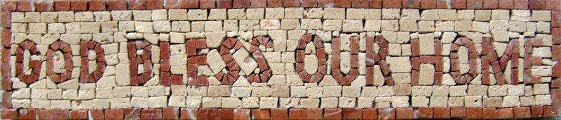 God Bless Our Home Mosaic Art