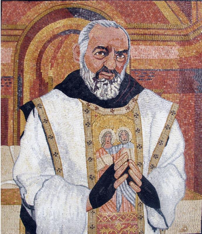 Padre Pio Mosaic Portray