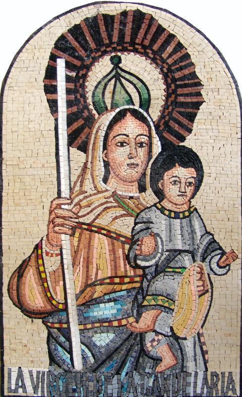 Jesus In the Arms of Mary Mosaic