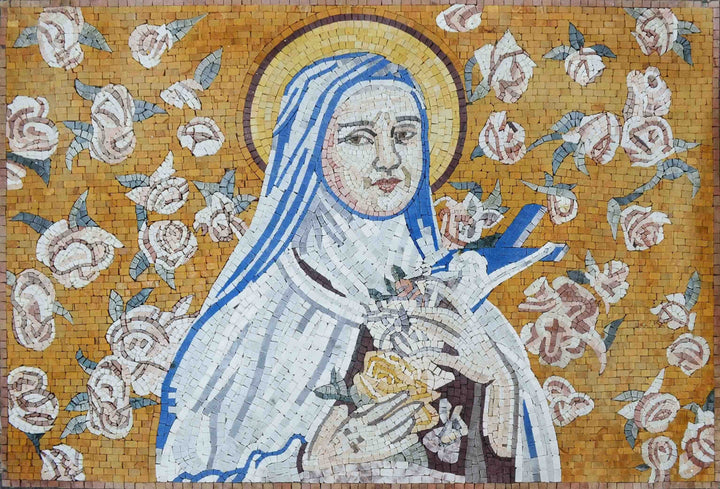 Saint Therese Religious Marble Mosaic