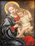 Jesus and Virgin Mary Marble Mosaic